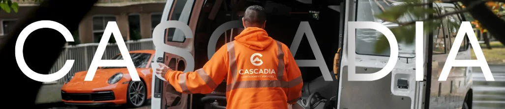 Cascadia field branding with Steve in branded workwear